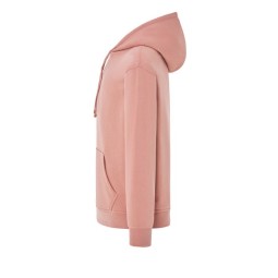SUDADERA UNISEX CON CAPUCHA, CREMALLERA Y BOLSILLO CANGURO COLOR ROSA VINTAGE