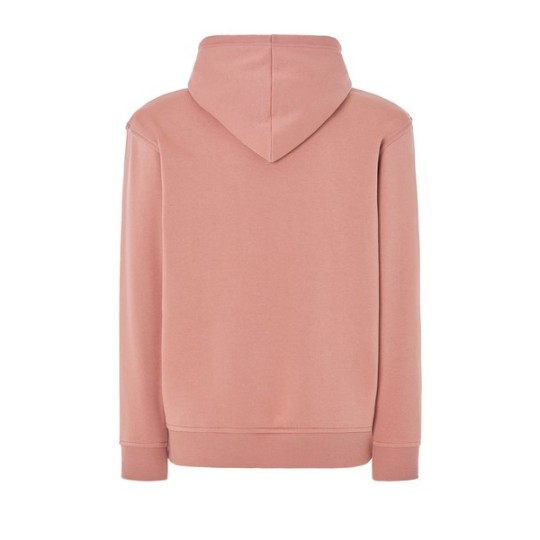 SUDADERA UNISEX CON CAPUCHA, CREMALLERA Y BOLSILLO CANGURO COLOR ROSA VINTAGE