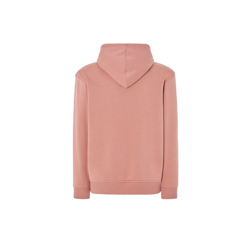 SUDADERA UNISEX CON CAPUCHA, CREMALLERA Y BOLSILLO CANGURO COLOR ROSA VINTAGE