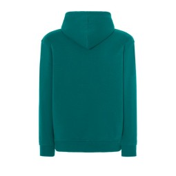 SUDADERA UNISEX CON CAPUCHA, CREMALLERA Y BOLSILLO CANGURO COLOR VERDE TROPICAL