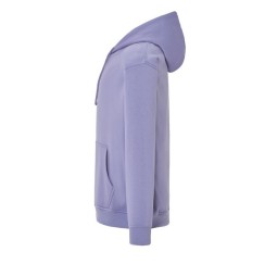 SUDADERA UNISEX CON CAPUCHA, CREMALLERA Y BOLSILLO CANGURO COLOR VIOLETA