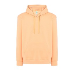 SUDADERA UNISEX CON CAPUCHA, CREMALLERA Y BOLSILLO CANGURO COLOR APRICOT