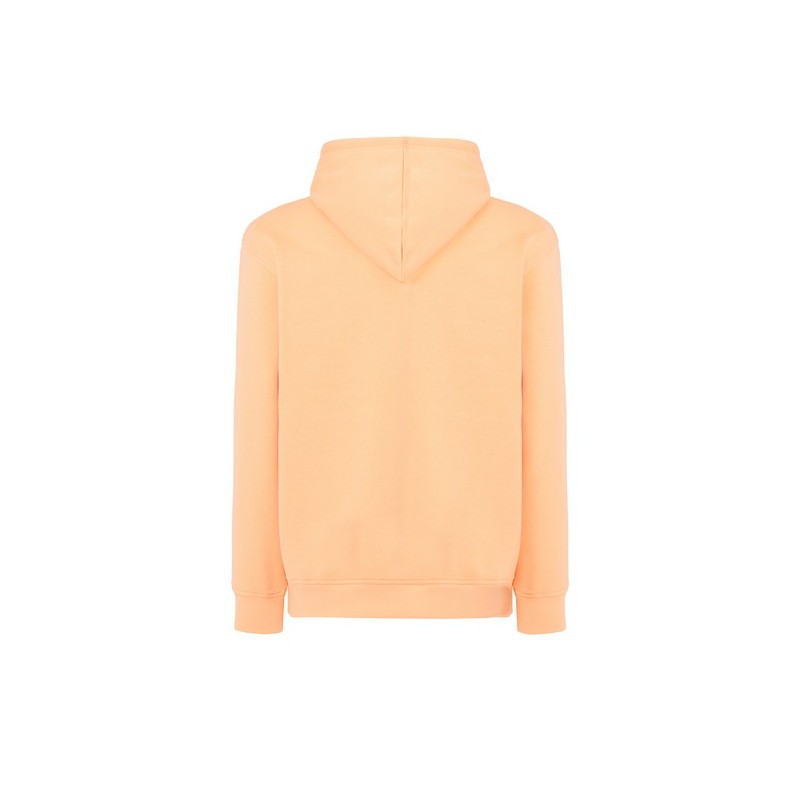 SUDADERA UNISEX CON CAPUCHA, CREMALLERA Y BOLSILLO CANGURO COLOR APRICOT