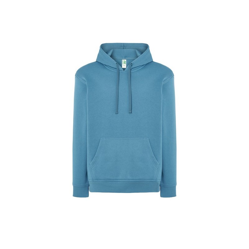 SUDADERA UNISEX CON CAPUCHA, CREMALLERA Y BOLSILLO CANGURO COLOR PETROL