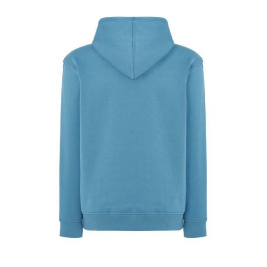 SUDADERA UNISEX CON CAPUCHA, CREMALLERA Y BOLSILLO CANGURO COLOR PETROL