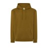 SUDADERA UNISEX CON CAPUCHA, CREMALLERA Y BOLSILLO CANGURO COLOR OCRE