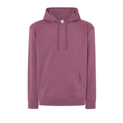 SUDADERA UNISEX CON CAPUCHA, CREMALLERA Y BOLSILLO CANGURO COLOR LILA DUSTY