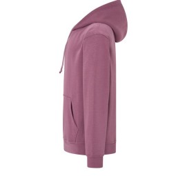 SUDADERA UNISEX CON CAPUCHA, CREMALLERA Y BOLSILLO CANGURO COLOR LILA DUSTY