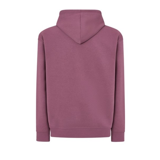 SUDADERA UNISEX CON CAPUCHA, CREMALLERA Y BOLSILLO CANGURO COLOR LILA DUSTY
