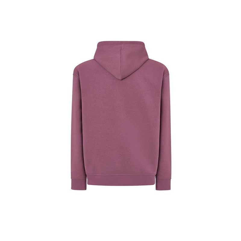 SUDADERA UNISEX CON CAPUCHA, CREMALLERA Y BOLSILLO CANGURO COLOR LILA DUSTY