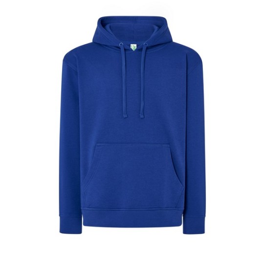 SUDADERA UNISEX CON CAPUCHA, CREMALLERA Y BOLSILLO CANGURO COLOR AZUL KLEIN