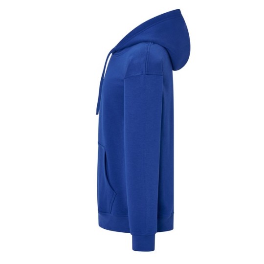 SUDADERA UNISEX CON CAPUCHA, CREMALLERA Y BOLSILLO CANGURO COLOR AZUL KLEIN