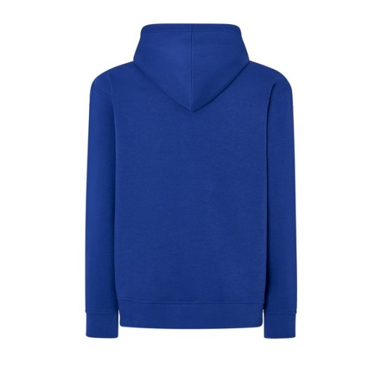 SUDADERA UNISEX CON CAPUCHA, CREMALLERA Y BOLSILLO CANGURO COLOR AZUL KLEIN