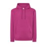SUDADERA UNISEX CON CAPUCHA, CREMALLERA Y BOLSILLO CANGURO COLOR ROSA CHICLE