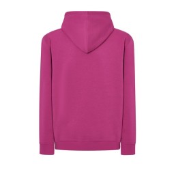 SUDADERA UNISEX CON CAPUCHA, CREMALLERA Y BOLSILLO CANGURO COLOR ROSA CHICLE