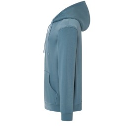 SUDADERA UNISEX CON CAPUCHA, CREMALLERA Y BOLSILLO CANGURO COLOR TEAL