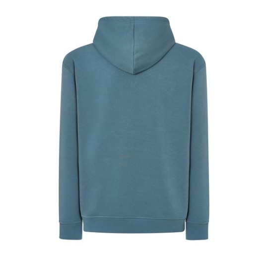 SUDADERA UNISEX CON CAPUCHA, CREMALLERA Y BOLSILLO CANGURO COLOR TEAL