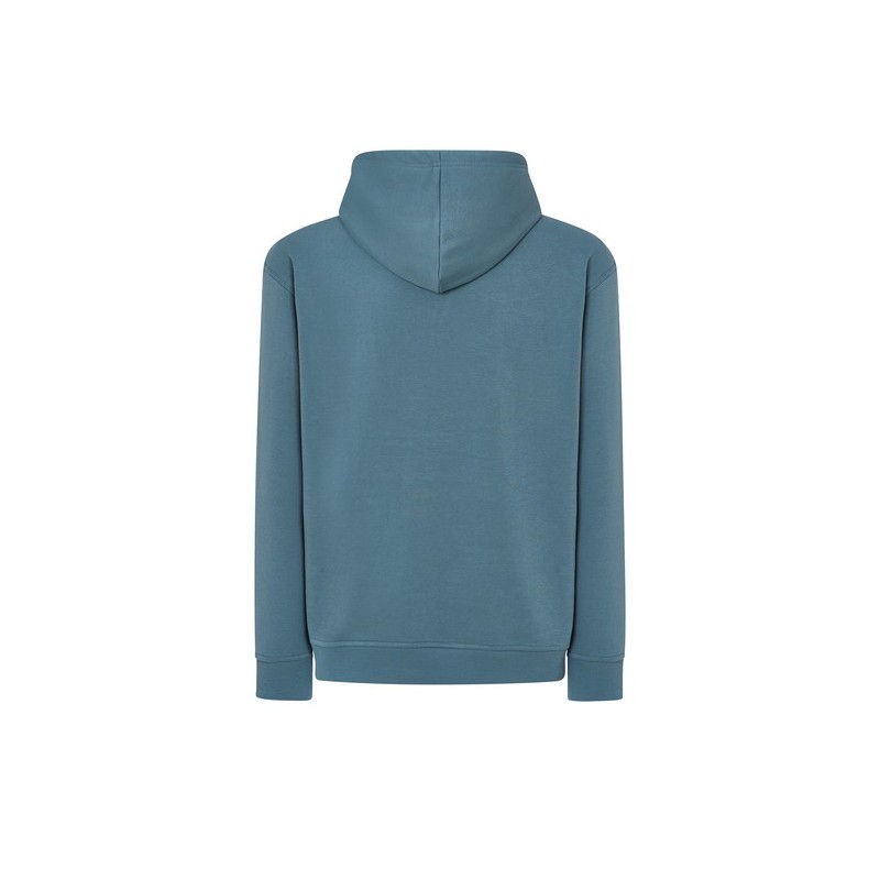 SUDADERA UNISEX CON CAPUCHA, CREMALLERA Y BOLSILLO CANGURO COLOR TEAL
