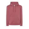 SUDADERA UNISEX CON CAPUCHA, CREMALLERA Y BOLSILLO CANGURO COLOR ROSA ANCIENT