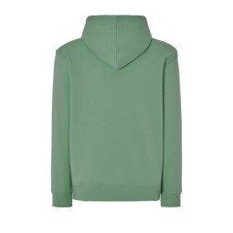 SUDADERA UNISEX CON CAPUCHA, CREMALLERA Y BOLSILLO CANGURO COLOR VERDE ALOE