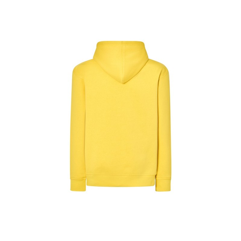 SUDADERA UNISEX CON CAPUCHA, CREMALLERA Y BOLSILLO CANGURO COLOR AMARILLO LIMÓN