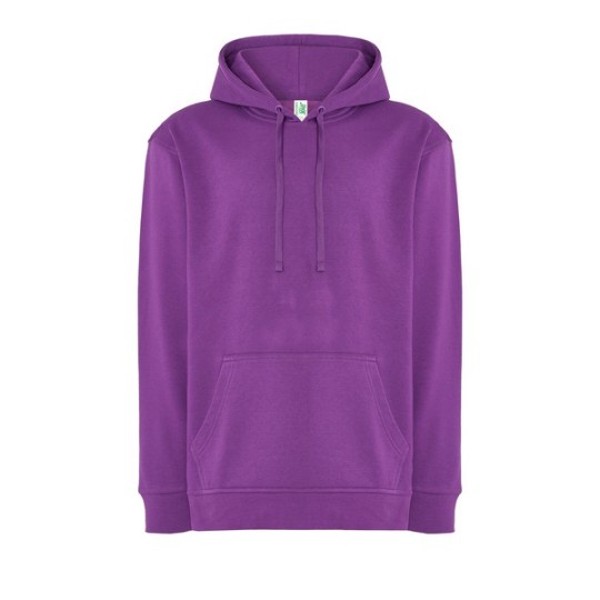 SUDADERA UNISEX CON CAPUCHA, CREMALLERA Y BOLSILLO CANGURO COLOR ORQUIDIA