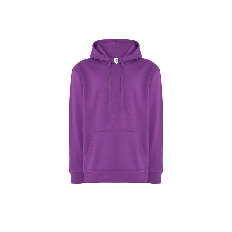 SUDADERA UNISEX CON CAPUCHA, CREMALLERA Y BOLSILLO CANGURO COLOR ORQUIDIA