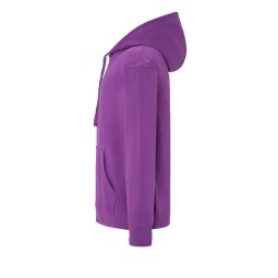 SUDADERA UNISEX CON CAPUCHA, CREMALLERA Y BOLSILLO CANGURO COLOR ORQUIDIA
