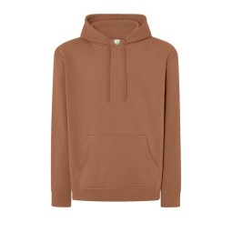SUDADERA UNISEX CON CAPUCHA, CREMALLERA Y BOLSILLO CANGURO COLOR MOCHA MOUSSE