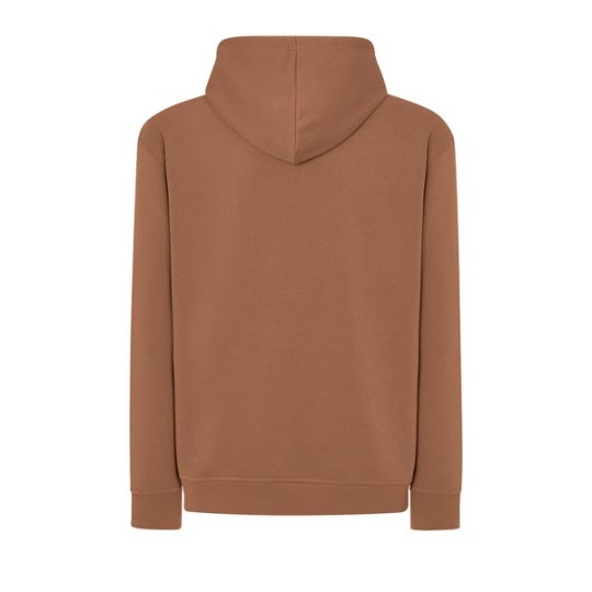 SUDADERA UNISEX CON CAPUCHA, CREMALLERA Y BOLSILLO CANGURO COLOR MOCHA MOUSSE
