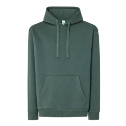 SUDADERA UNISEX CON CAPUCHA, CREMALLERA Y BOLSILLO CANGURO COLOR VERDE MEXICAN