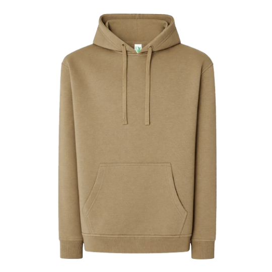 SUDADERA UNISEX CON CAPUCHA, CREMALLERA Y BOLSILLO CANGURO COLOR ARMY