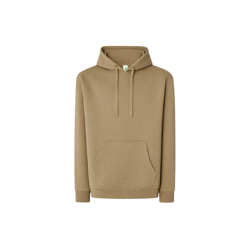 SUDADERA UNISEX CON CAPUCHA, CREMALLERA Y BOLSILLO CANGURO COLOR ARMY