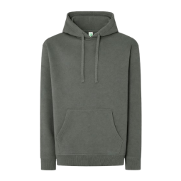 SUDADERA UNISEX CON CAPUCHA, CREMALLERA Y BOLSILLO CANGURO COLOR ZINC