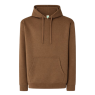 SUDADERA UNISEX CON CAPUCHA, CREMALLERA Y BOLSILLO CANGURO COLOR MARRÓN