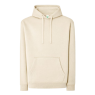 SUDADERA UNISEX CON CAPUCHA, CREMALLERA Y BOLSILLO CANGURO COLOR MARFIL
