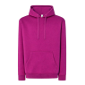 SUDADERA UNISEX CON CAPUCHA, CREMALLERA Y BOLSILLO CANGURO COLOR FUCSIA