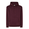 SUDADERA UNISEX CON CAPUCHA, CREMALLERA Y BOLSILLO CANGURO COLOR CARDINAL