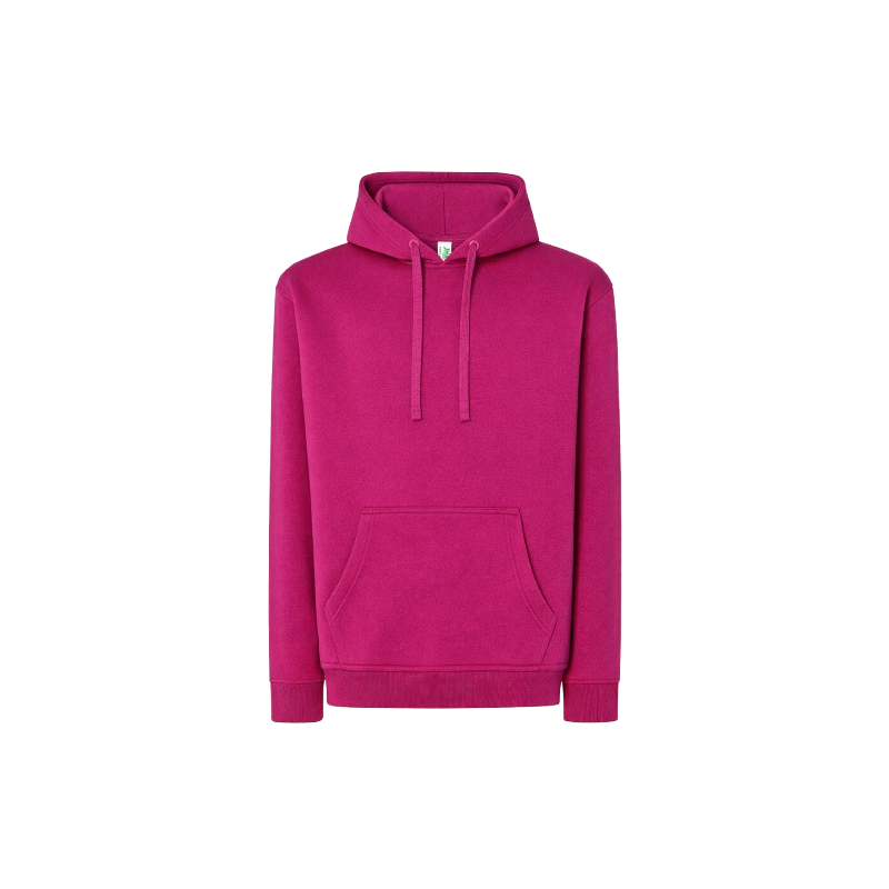SUDADERA UNISEX CON CAPUCHA, CREMALLERA Y BOLSILLO CANGURO COLOR ROSA FRAMBUESA