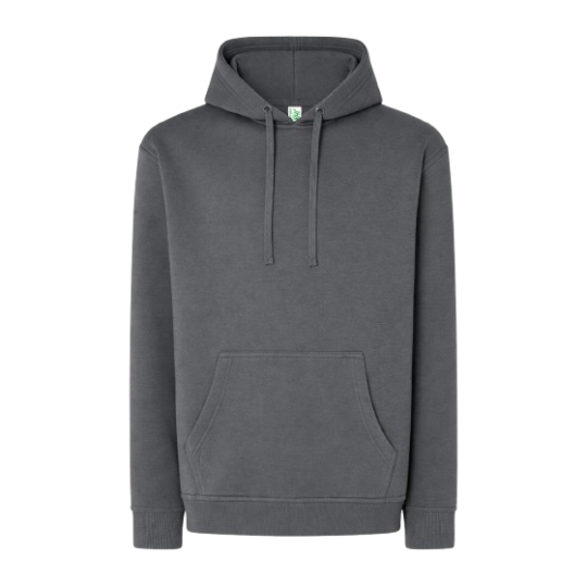 SUDADERA UNISEX CON CAPUCHA, CREMALLERA Y BOLSILLO CANGURO COLOR GRIS WOLF