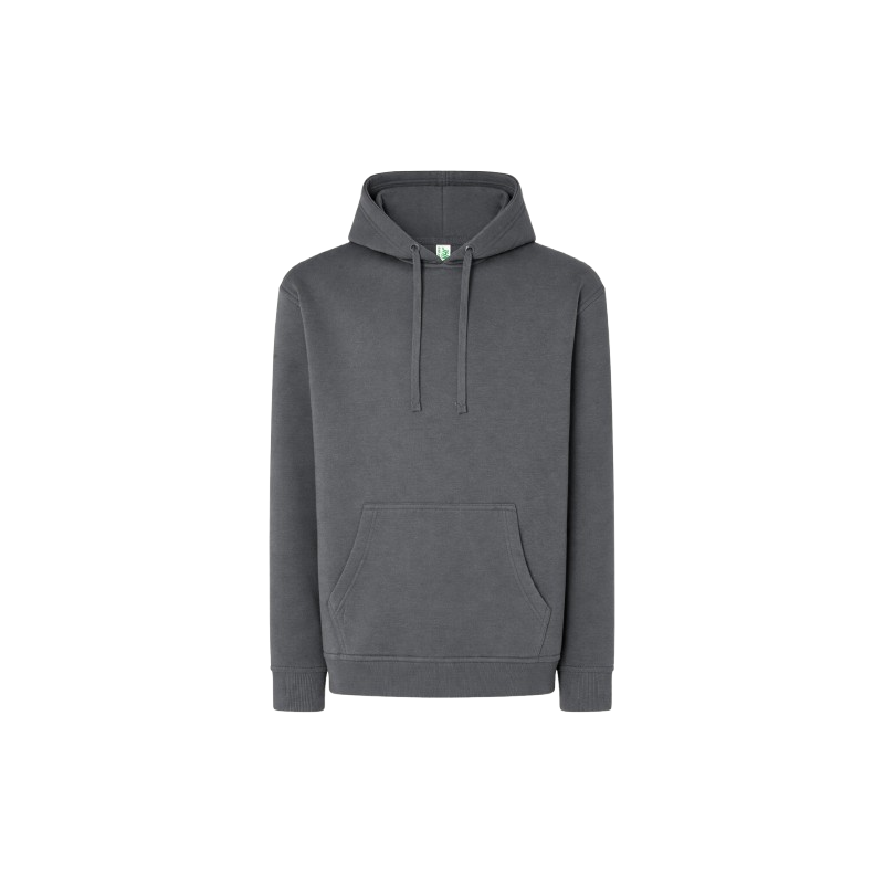 SUDADERA UNISEX CON CAPUCHA, CREMALLERA Y BOLSILLO CANGURO COLOR GRIS WOLF