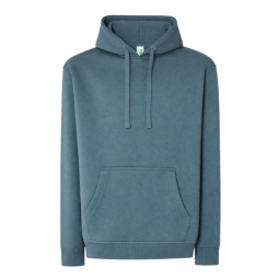 SUDADERA UNISEX CON CAPUCHA, CREMALLERA Y BOLSILLO CANGURO COLOR AZUL STEEL