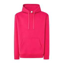 SUDADERA UNISEX CON CAPUCHA, CREMALLERA Y BOLSILLO CANGURO COLOR ROJO WARM