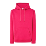 SUDADERA UNISEX CON CAPUCHA, CREMALLERA Y BOLSILLO CANGURO COLOR ROJO WARM