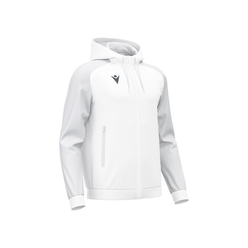JAQUETA AMB CAPUTXA I CREMALLERA MACRON CHRONOS COLOR BLANC/GRIS