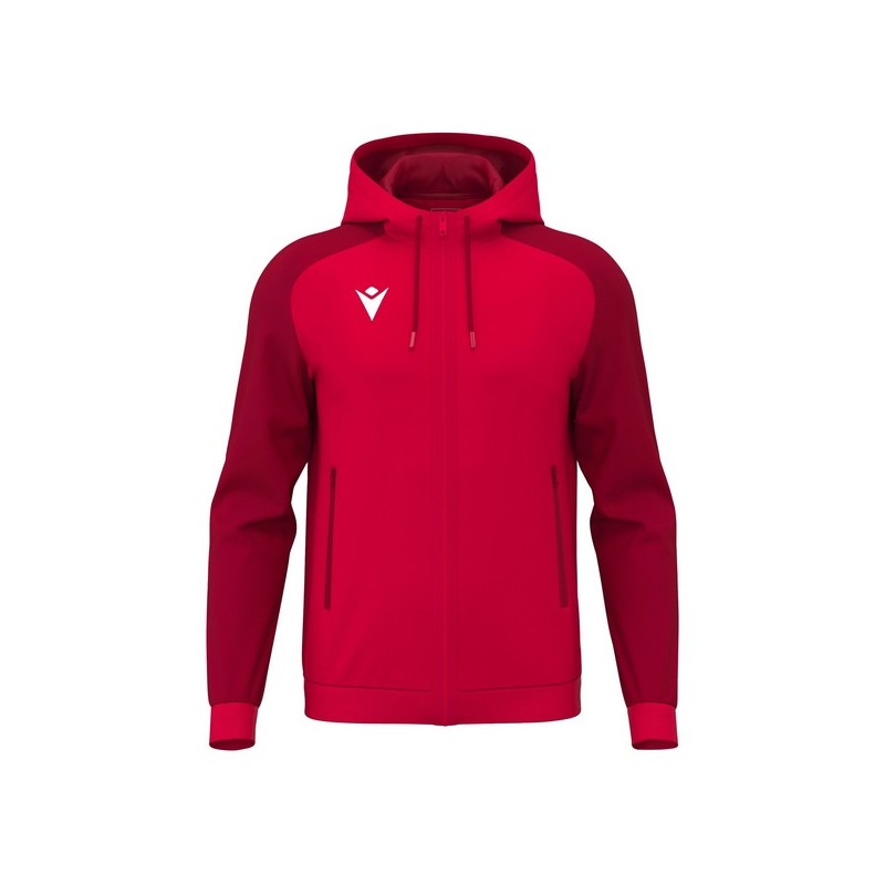 CHAQUETA CON CAPUCHA MACRON CHRONOS COLOR ROJO