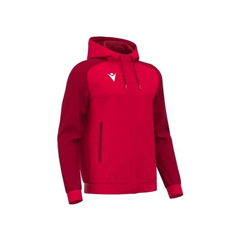CHAQUETA CON CAPUCHA MACRON CHRONOS COLOR ROJO