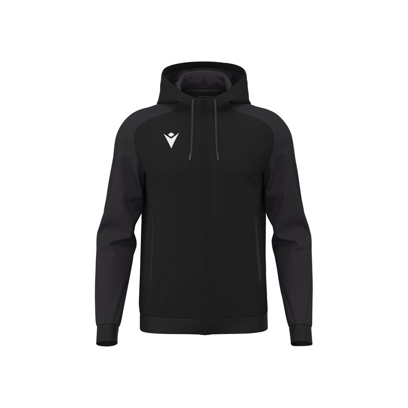 CHAQUETA CON CAPUCHA MACRON CHRONOS COLOR NEGRO