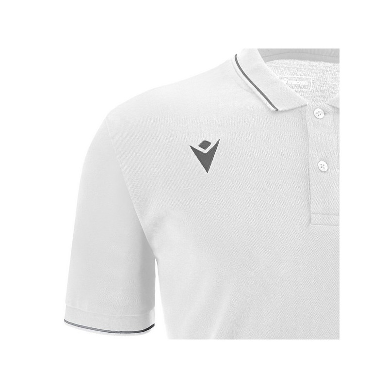 POLO MACRON DE COTÓ COMEDY ECO MASCULÍ COLOR BLANC