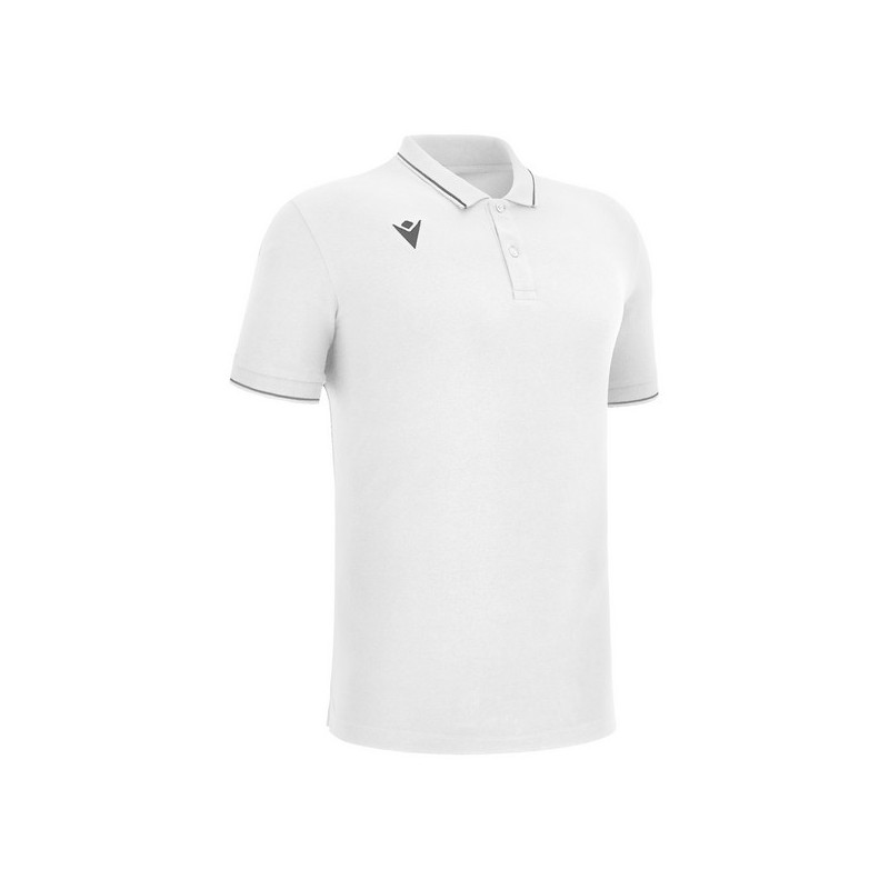 POLO MACRON DE COTÓ COMEDY ECO MASCULÍ COLOR BLANC